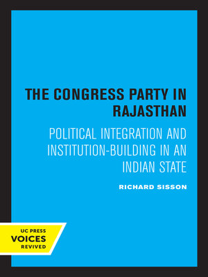 cover image of The Congress Party in Rajasthan